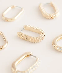 3 Pack Hoop Earring Set