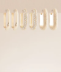 3 Pack Hoop Earring Set