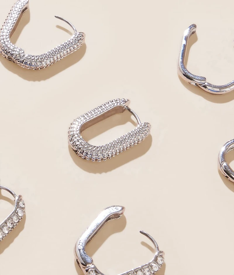 3 Pack Hoop Earring Set