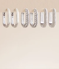 3 Pack Hoop Earring Set