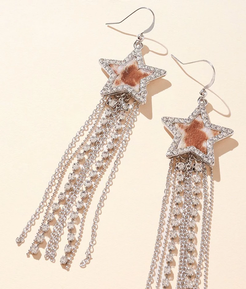 Star Glitz Fringe Drop Earring