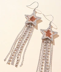 Star Glitz Fringe Drop Earring