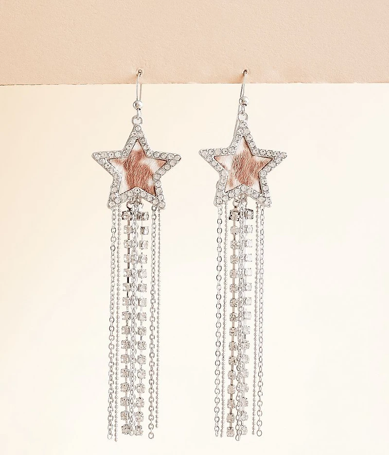 Star Glitz Fringe Drop Earring