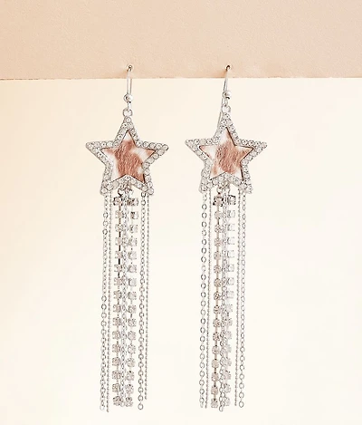 Star Glitz Fringe Drop Earring
