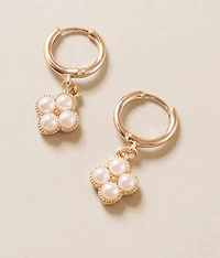 Faux Pearl Hoop Earring