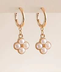 Faux Pearl Hoop Earring