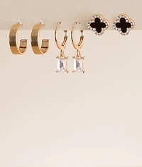 BKE 3 Pack Glam Earring Set