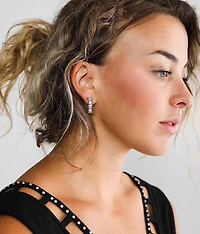 3 Pack Glitz Hoop Earring Set