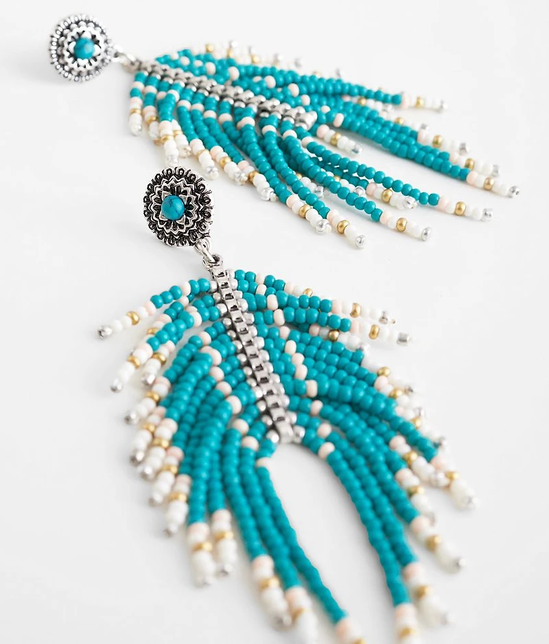 Beaded Fringe Earring