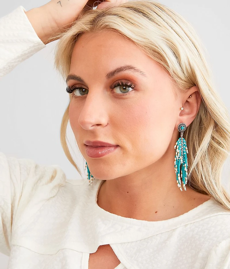 Beaded Fringe Earring