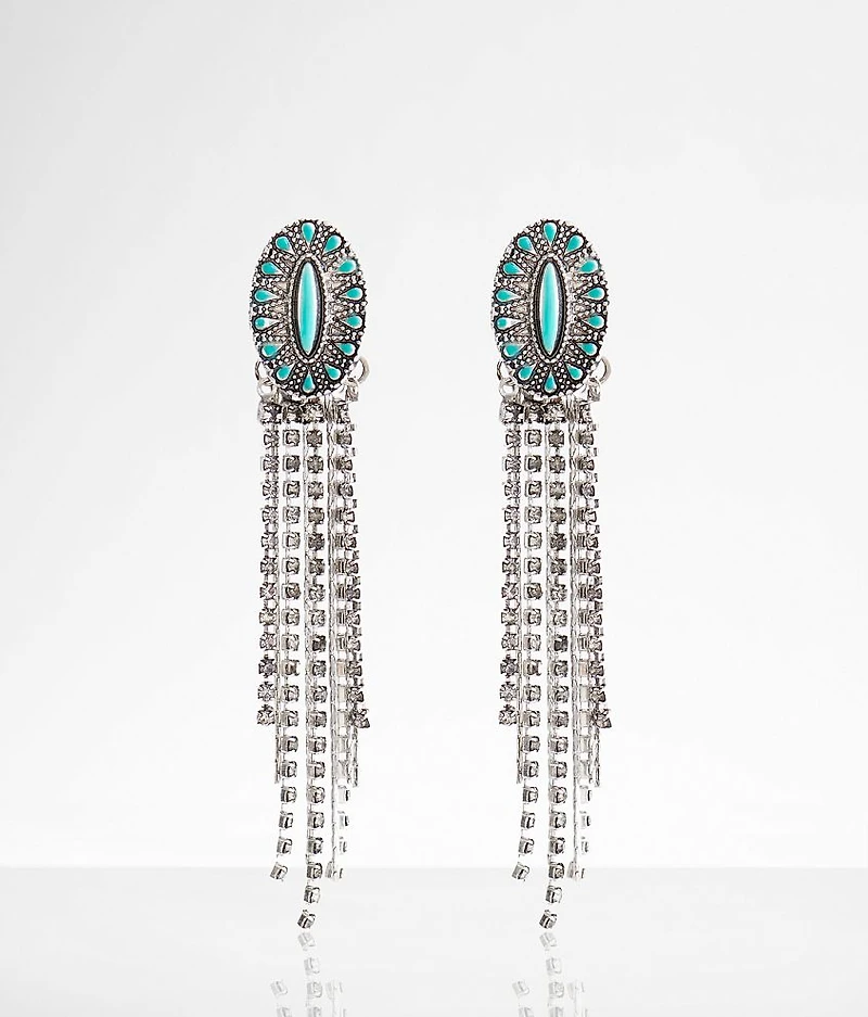 Turquoise Fringe Earring
