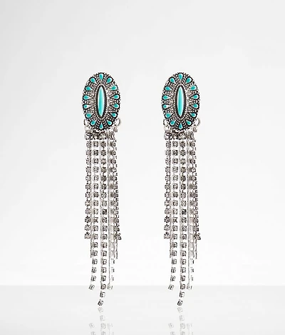 Turquoise Fringe Earring