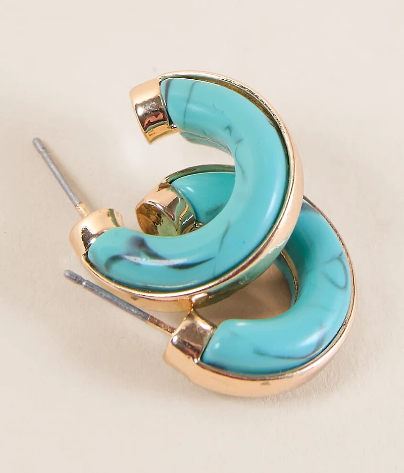 Turquoise Hoop Earring