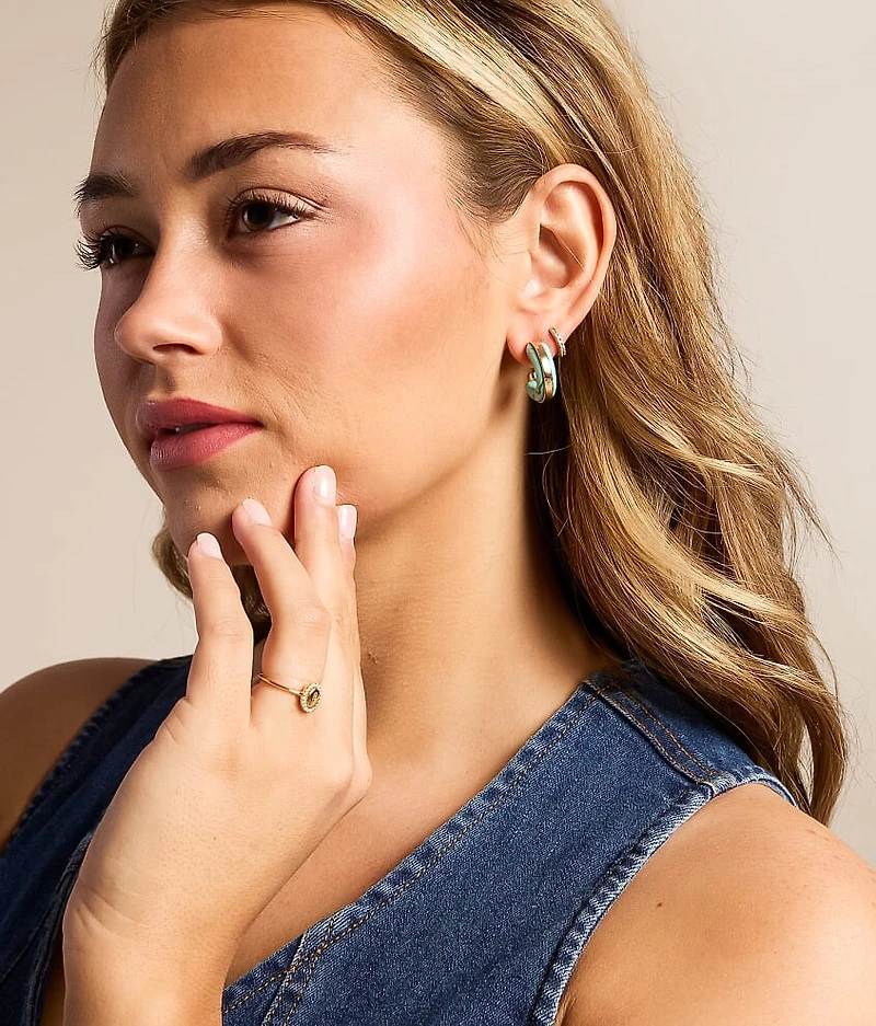 Turquoise Hoop Earring