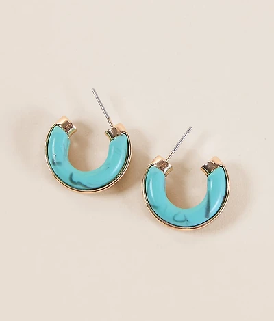 Turquoise Hoop Earring