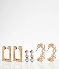 3 Pack Mixed Earring Set