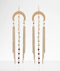 Beaded Fringe Drop Earring