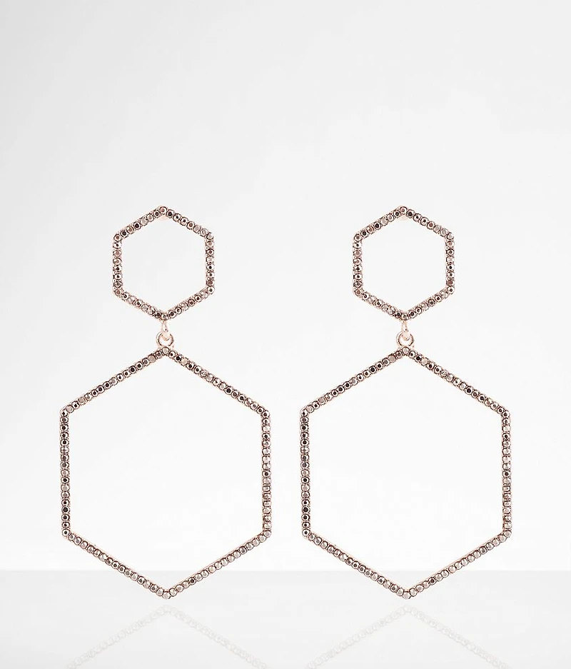 Glitz Hexagon Earring