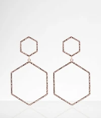 Glitz Hexagon Earring