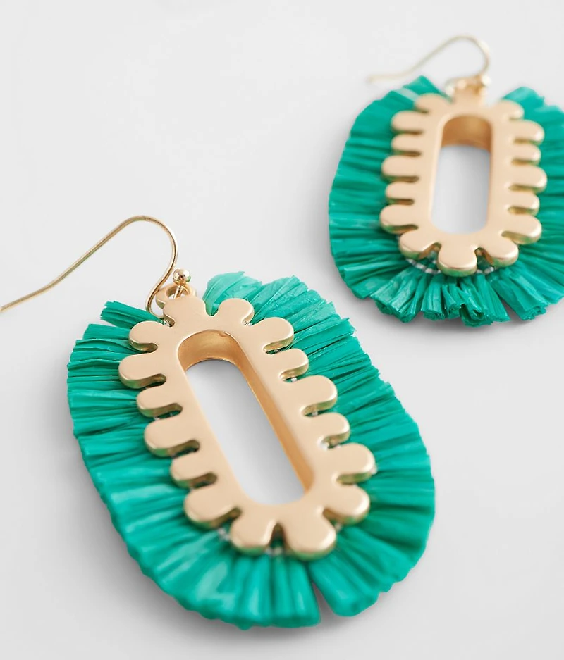 Raffia Fringe Earring