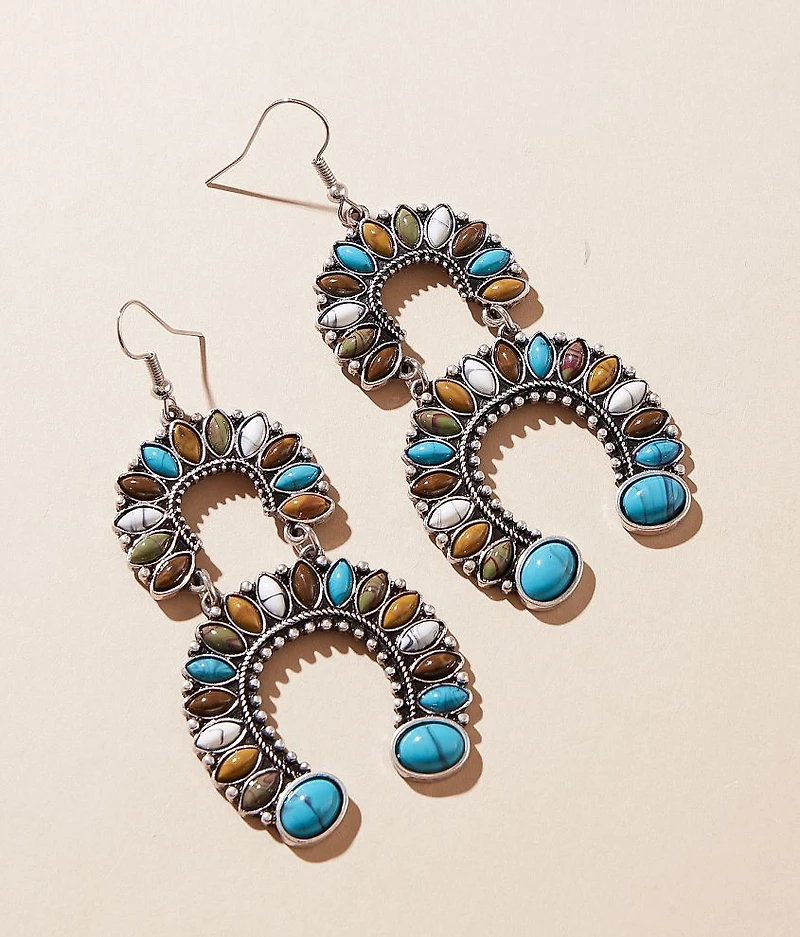 Turquoise Horseshoe Earring