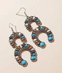 Turquoise Horseshoe Earring