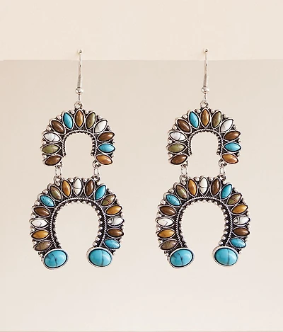 Turquoise Horseshoe Earring