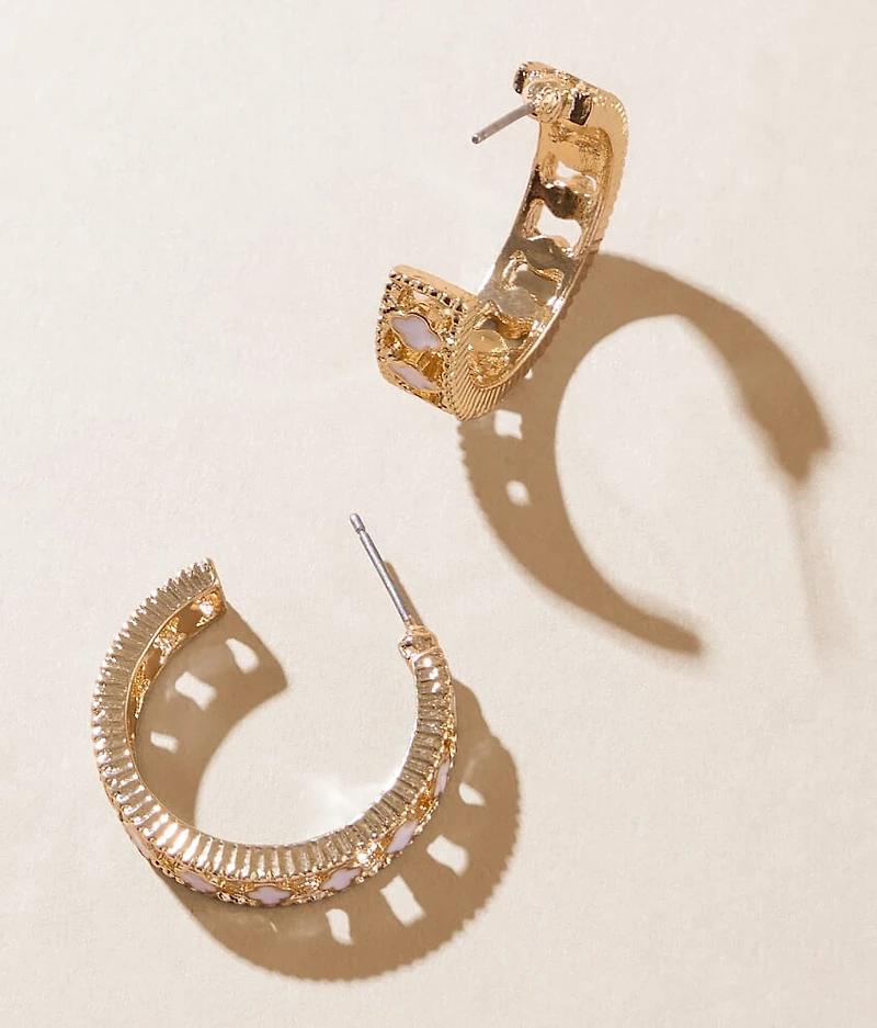 Clover Hoop Earring