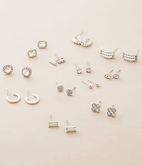 12 Pack Glitz Stud Earring Set