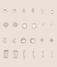 12 Pack Glitz Stud Earring Set