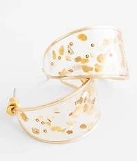 Foiled Hoop Earring
