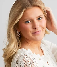 Faux Pearl Petal Earring