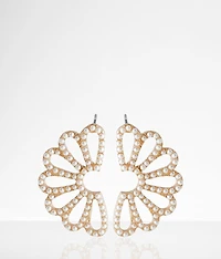 Faux Pearl Petal Earring