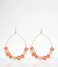 Flower Bead Drop Earring