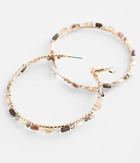 Beaded Hoop Earring