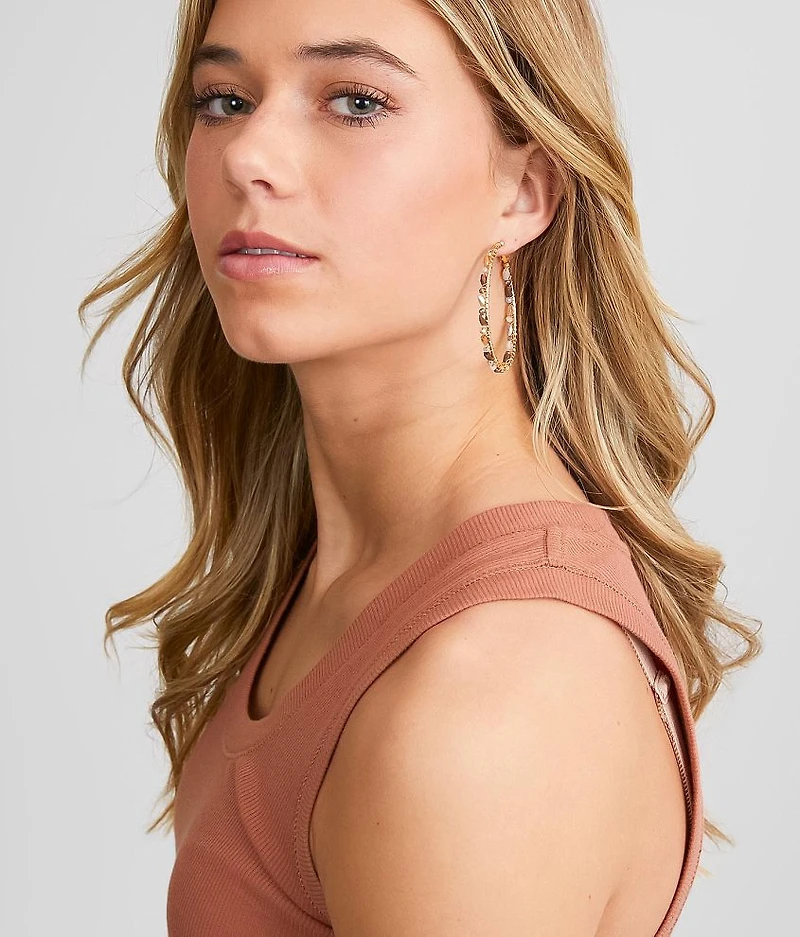 Beaded Hoop Earring