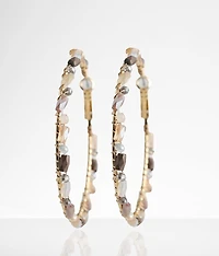 Beaded Hoop Earring