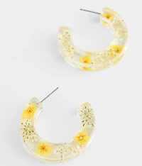 Floral Resin Earring