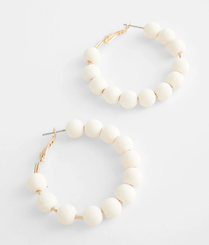 Beaded Hoop Earring