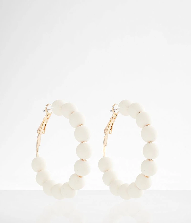 Beaded Hoop Earring