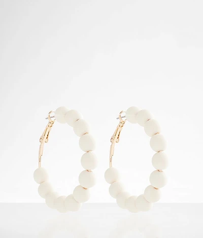 Beaded Hoop Earring