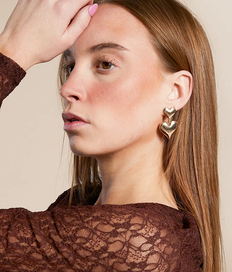 Double Heart Earring