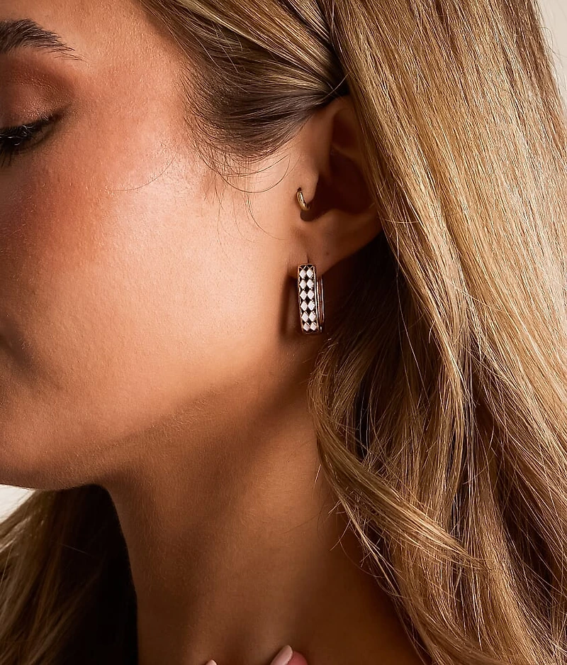 3 Pack Reversible Hoop Earring Set