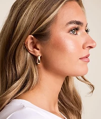 3 Pack Reversible Hoop Earring Set