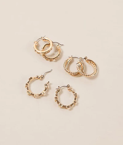 3 Pack Stone Earring Set