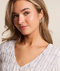 3 Pack Glitz Hoop Earring Set