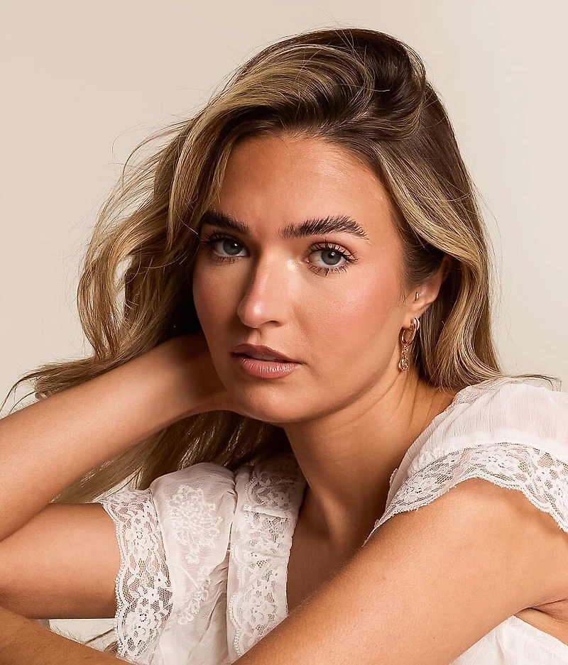 3 Pack Glitz Hoop Earring Set