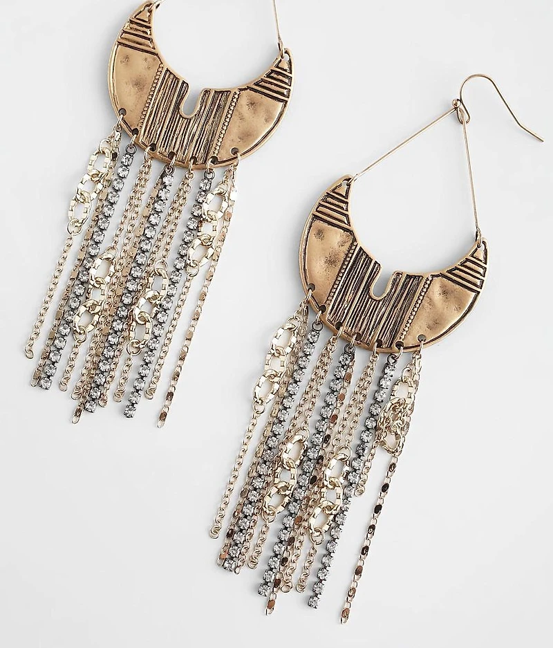 Mixed Fringe Drop Earring