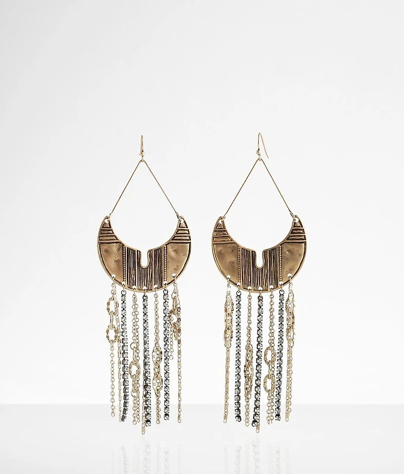 Mixed Fringe Drop Earring