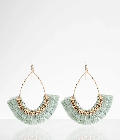 Raffia Fringe Drop Earring